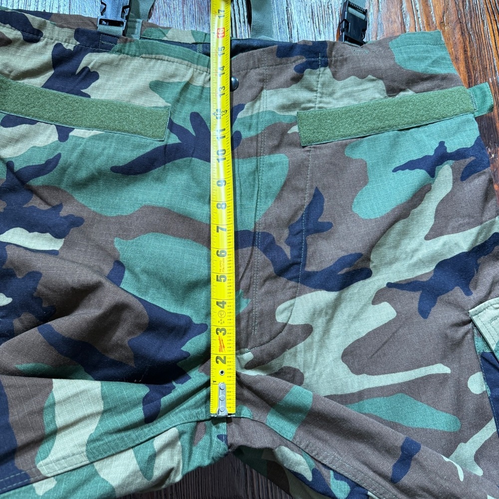 US Military Woodland Camo Chemical Protective Overgarment Jacket Pants Set Large - Picture 10 of 15